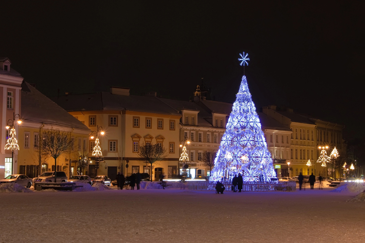 Vilnius in sneeuw