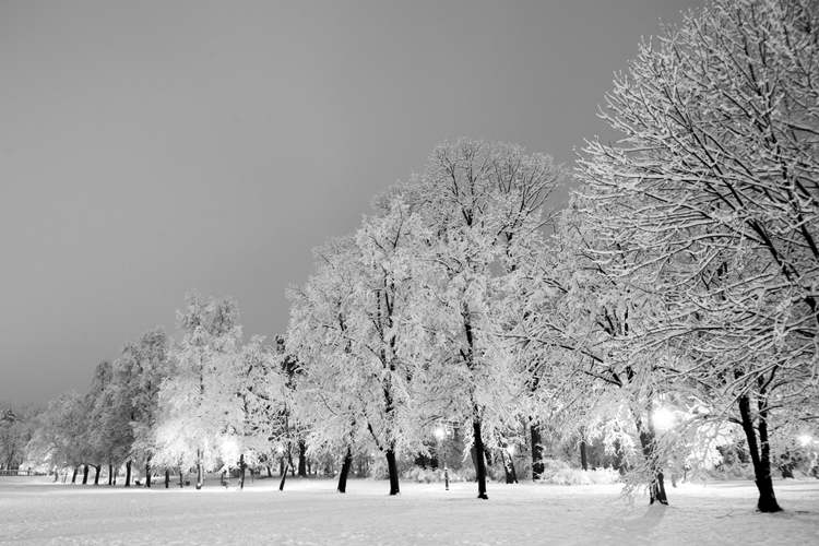 Chemnitz in de sneeuw