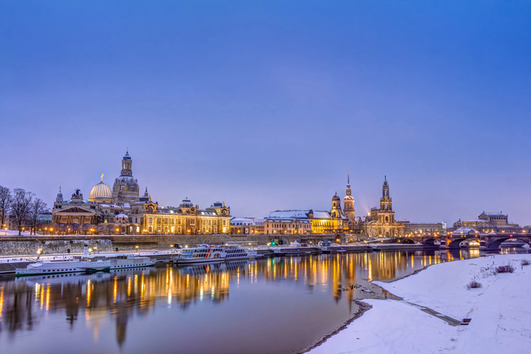 Dresden in de Sneeuw