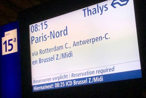 Met de Thalys naar Parijs