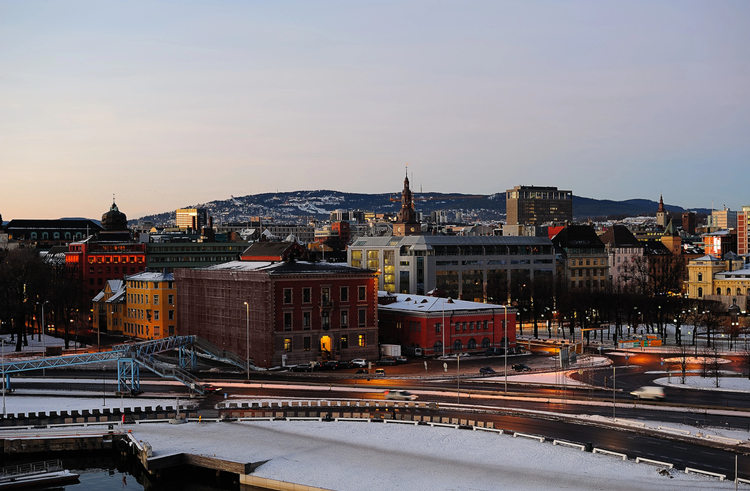 Oslo in de sneeuw