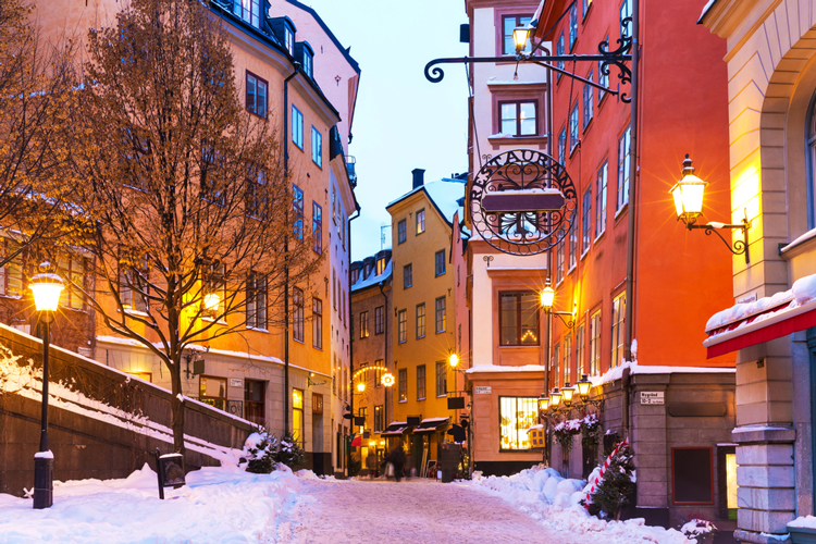 Stockholm in sneeuw